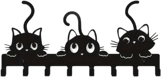 Geeignet Für Haken Zum Aufhängen Von Handtüchern, Metall-katzenschlüssel-wandhalterung, 8 Haken, 25 Cm, Dekoratives Regal