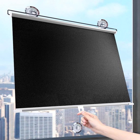 Verdunkelungsrollo, Einzelpackung, Wärmeisolierend, Sonnen- Und Uv-schutz, 50 X 125 Cm, Schwarz, Für Zuhause, Büro Und Auto