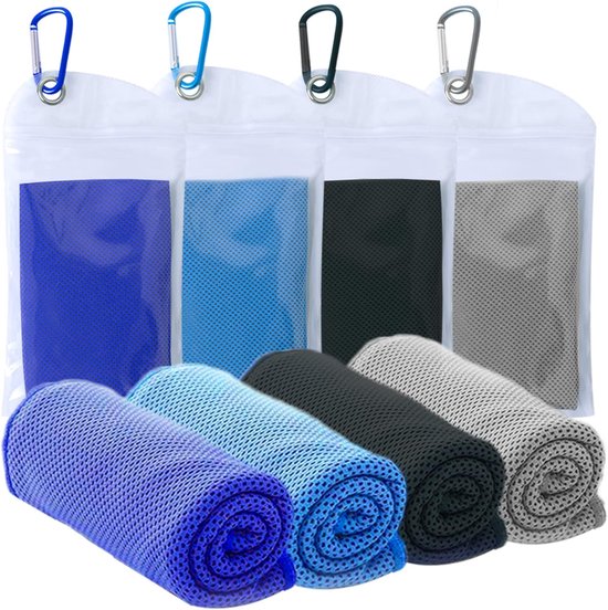 4er-pack Kühlhandtücher (40 X 12 Zoll) Für Nacken Und Gesicht, Geeignet Für Fitnessstudio, Camping, Outdoor-sportarten Und Direkte Kühlung.