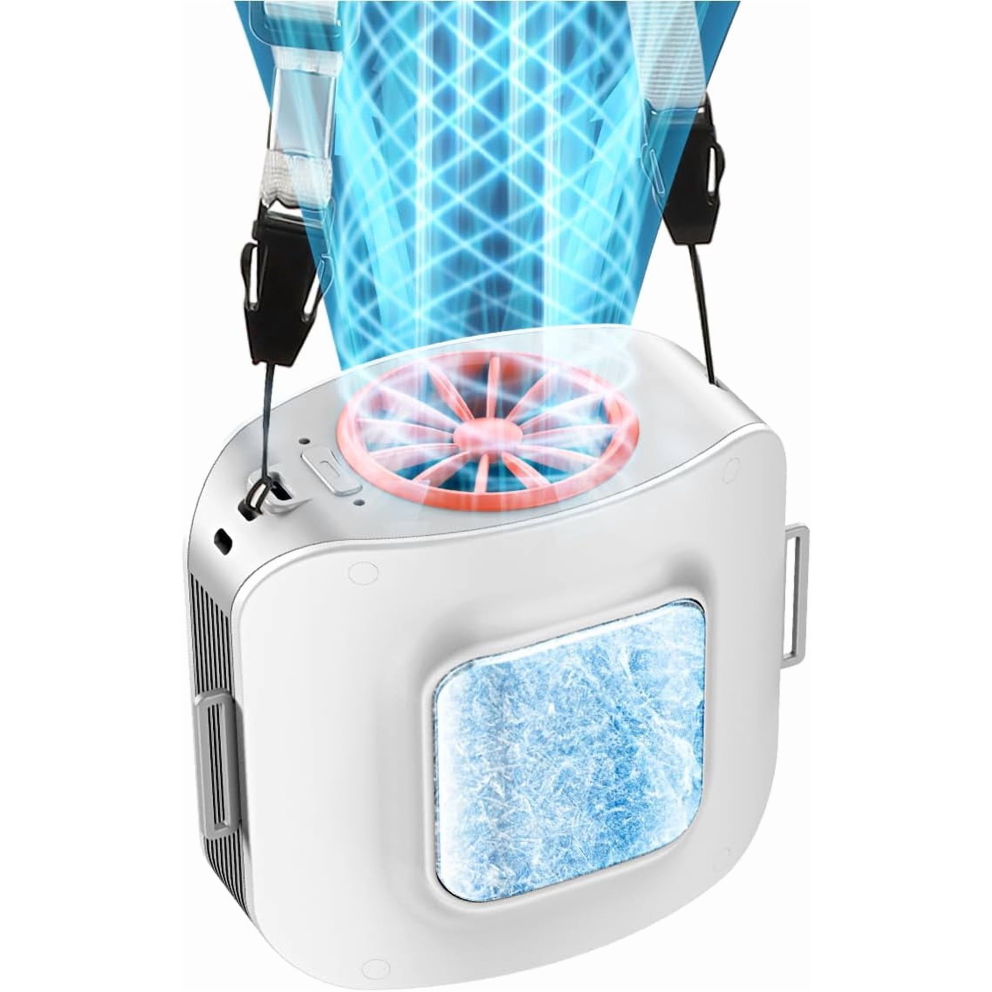 Hüftventilator Mit Kühlplatte, Tragbarer Clip-ventilator, 3 Windgeschwindigkeiten, Mini-ventilator Für Nacken Und Körper, Ideal Für Outdoor-camping (grau)