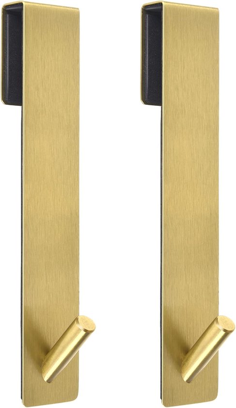 Geeignet Für Duschtürhaken 7,5 Zoll Verlängert, Rahmenlos, Glas, Edelstahl, Handtuchhalter, 2 Stück, Gold