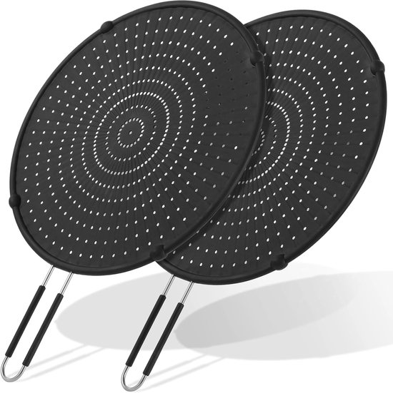 Spritzschutz Aus Silikon, Geeignet Für Bratpfannen, Schützt Vor Ölspritzern, Hitzebeständig, Hitzebeständig, Ölbeständig, 32 Cm, 2er-pack