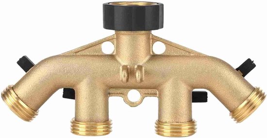 Gartenwasserverteiler, 4-teiliger Wasserverteiler Für Gartenbewässerung Und -reinigung, Mit Europäischem Gewinde.
