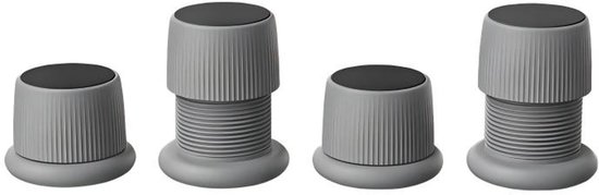 4er-pack Tischfüße – Höhenverstellbar 40–63 Mm – Für Waschmaschinen, Sofas, Betten, Tische Und Schränke – Zum Anheben Und Absenken