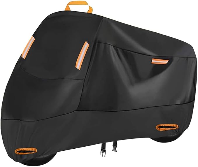 Wasserdichte Motorradabdeckung, Ganzjährig Geeignet, Staubdicht, Uv-schutz, Outdoor-rollerabdeckung, 210d, Abriebfest – Motorradabdeckung L