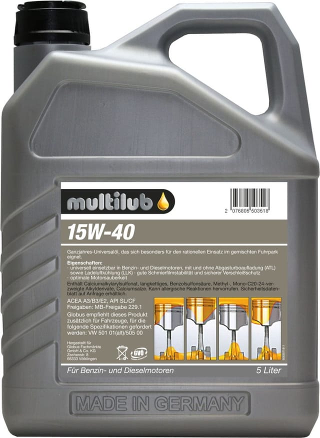 Motoröl 15W-40 5L Motoröl - Multilub