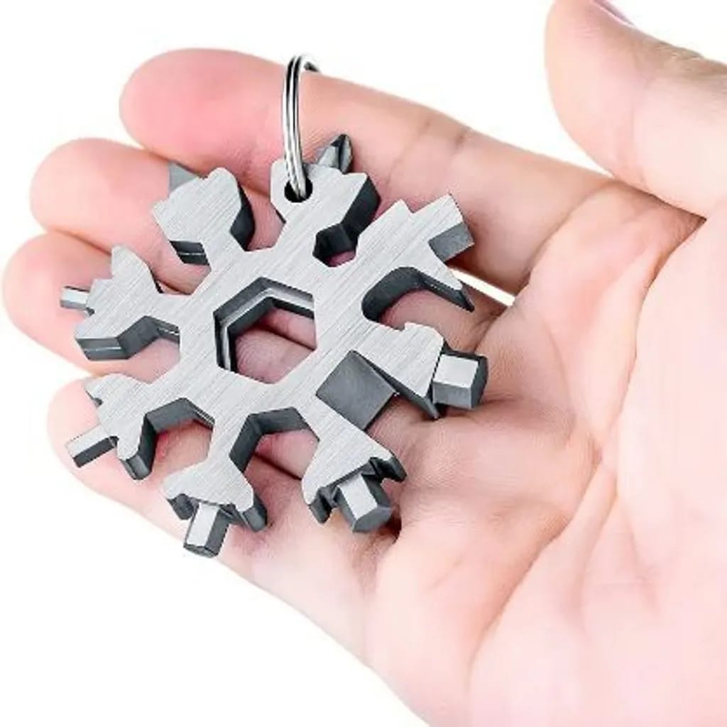 18-in-1 Schneeflocken-multitool, Tragbarer Edelstahl-schraubendreher In Schneeflockenform