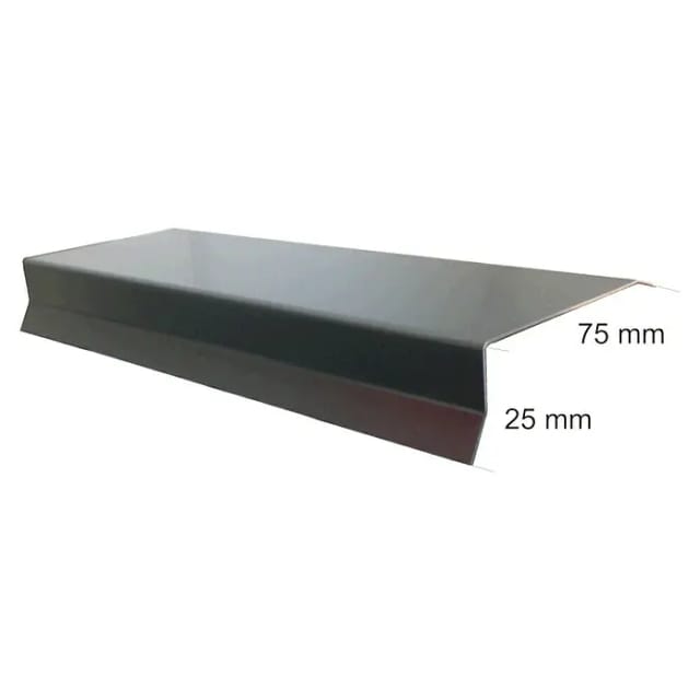 Weitere - Sarei Stirnbrettprofil 1000 x 75 x 25 mm anthrazit Dachabschlüsse