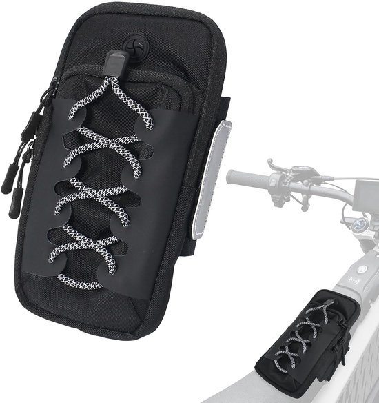 Fahrrad-/motorrad-lenkertasche Mit Usb-ladeanschluss – Wasserdichte Aufbewahrungstasche, Schwarz