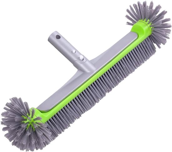 Poolreinigungsbürstenkopf – Aluminium-poolbürste – Poolpflege – Vergrößerte Reinigungsfläche – 45 X 18 Cm – Grau