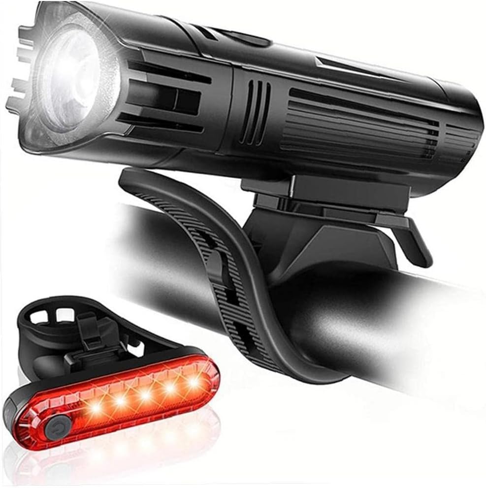 Wasserdichtes, Per Usb Aufladbares Led-fahrradbeleuchtungsset, Leistungsstarkes Vorder- Und Rücklicht Aus Aluminiumlegierung Für Sicheres Fahren Im Freien Bei Nacht