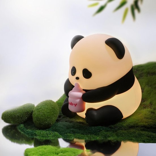 Niedliches, Dimmbares Panda-nachtlicht Aus Silikon Mit Rgb-farbwechselmodi Für Kinder
