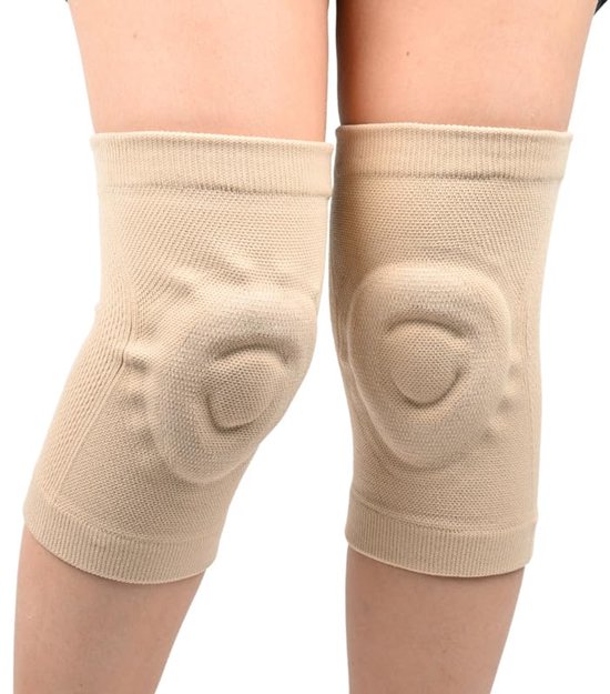 2 Stück Rutschfeste Kniebandagen Mit Kompression – Silikon-kniescheibenpolster Zur Unterstützung Bei Arthroseschmerzen (beige)
