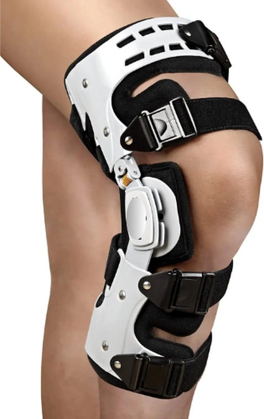 Rechte Kniebandage – Knieschoner – Kniestütze – Design – Komfortabel – Schmerzlindernd – Unisex – Weiß