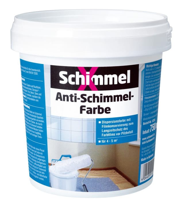 SchimmelX Anti-Schimmel-Farbe weiß 750ml - Pufas