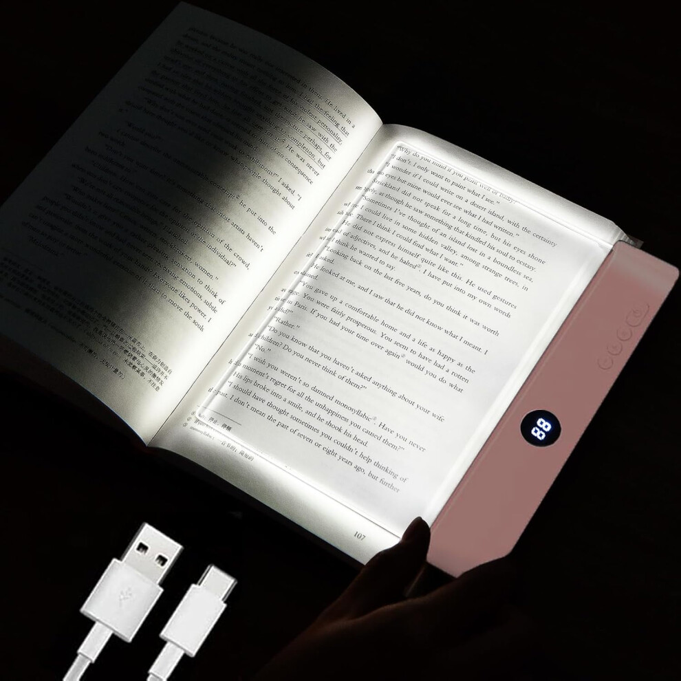 Flache Led-leseleuchte, 3 Farbmodi, Wiederaufladbar