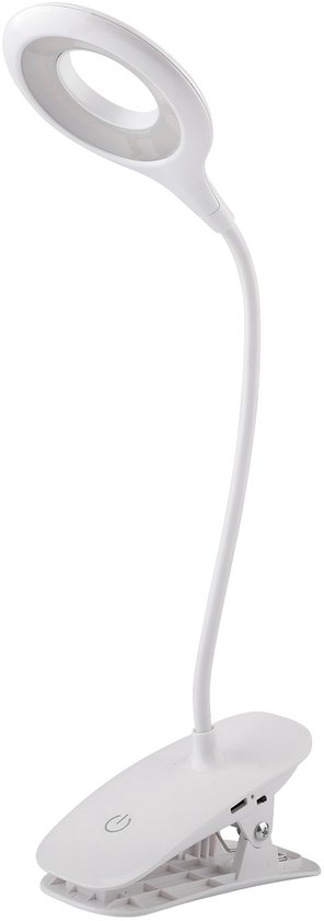 Kabellose Led-schreibtischlampe, Wiederaufladbar, 3-farbiges Nachtlicht Für Kinder, Touch-sensor-clip, 40 Leds, Tragbarer Leseclip, Weiß
