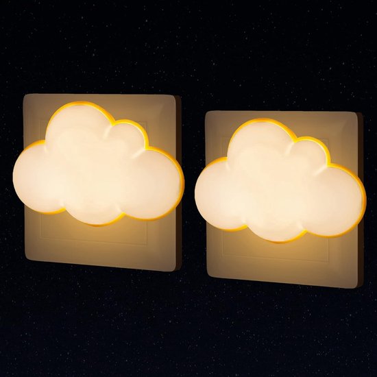 Wolkenförmige Led-wandleuchte Mit Steckdose Und Dämmerungssensor Für Automatische Beleuchtung Geeignet Für Schlafzimmer Und Als Nachttischlampe Für Kinder.