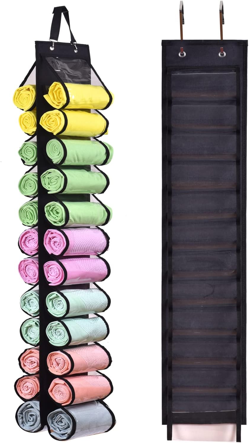 Schwarzer, Faltbarer Leggings-aufbewahrungsständer – Bietet Platz Für 26 Leggings, Shirts Und Jeans, Tragbarer Kleiderorganizer
