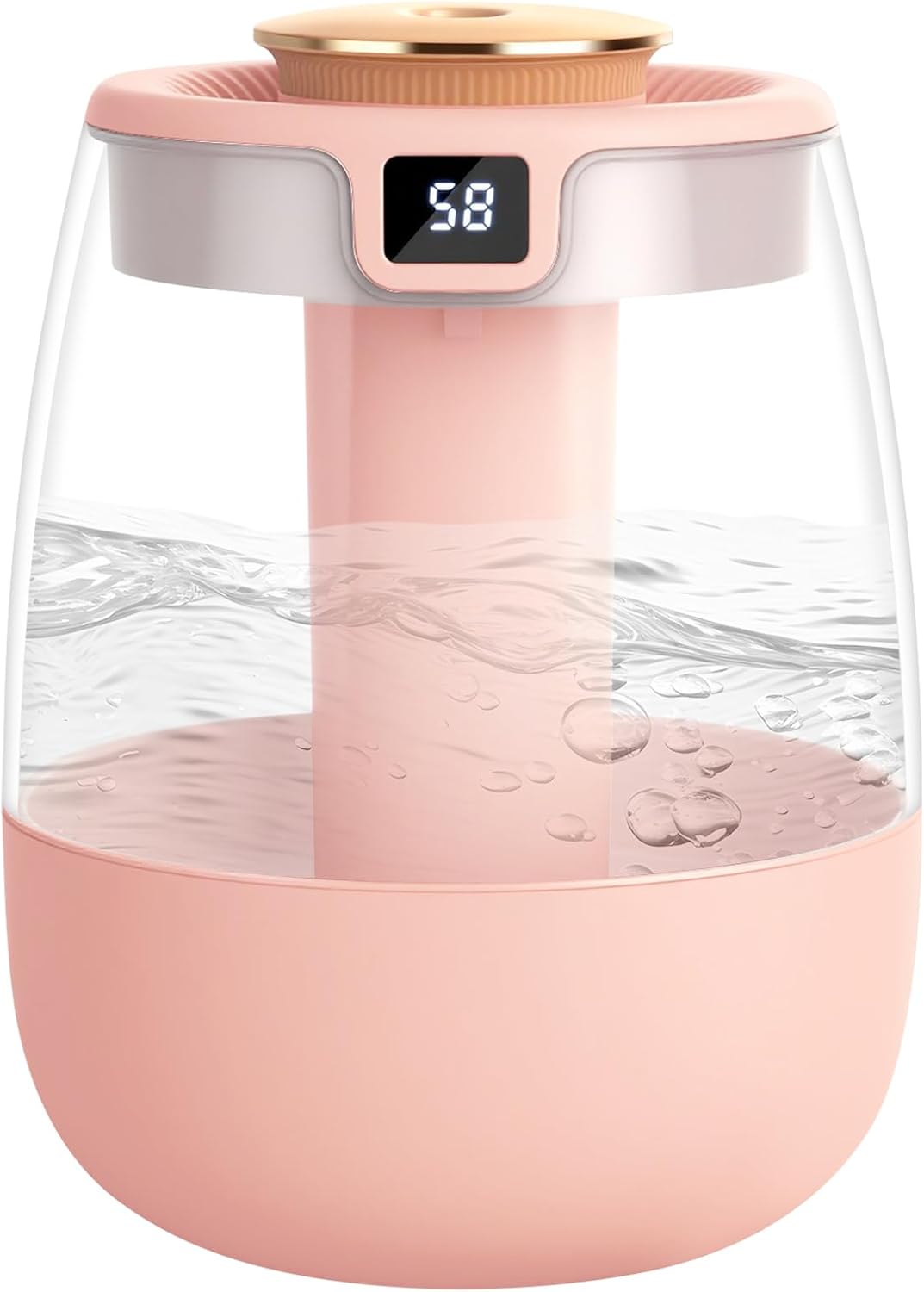 Leiser, Beiger Luftbefeuchter Fürs Schlafzimmer, Mit 2 Sprühdüsen, 1500 Ml Aromadiffusor Und Ultraschallfunktion