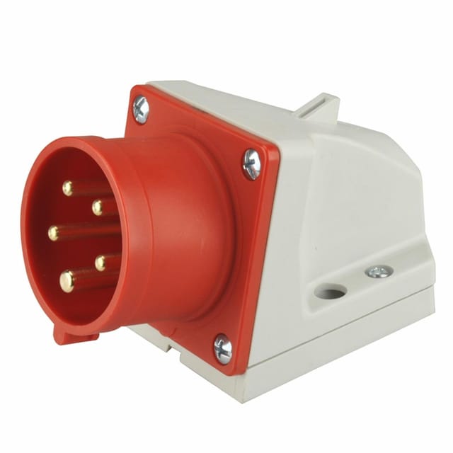 PCE CEE-Wandgerätestecker 5-polig 16A rot Adapterstecker