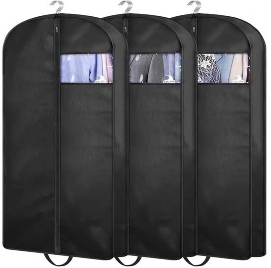 Verdickter Aufbewahrungsbeutel Für Anzugjacken, Mit Fächern, 3er-pack, Transparentes Pvc-fenster, Schutzbeutel Für Business- Und Reisekleidung (6010127 Cm)