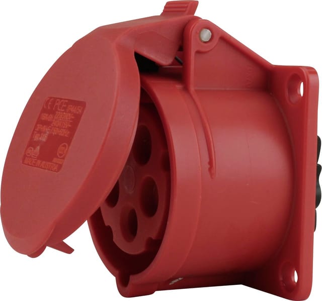 Pce CEE-Anbaudose 5-polig 16A rot Adapterstecker