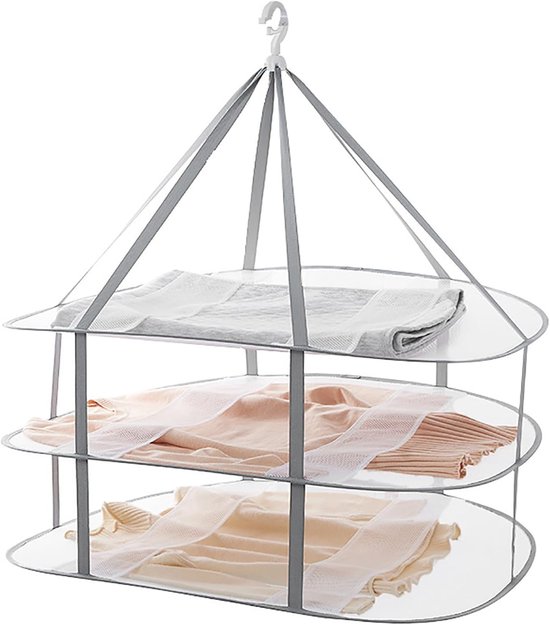 77 X 61 Cm Dreilagiges, Faltbares Wäsche- Und Kräutertrocknungsnetz