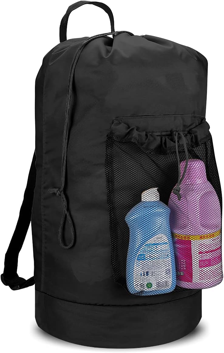 Wäscherucksack, Wäschebeutel Mit Schultergurten Und Netztaschen, Reise- Und Outdoor-sportrucksack