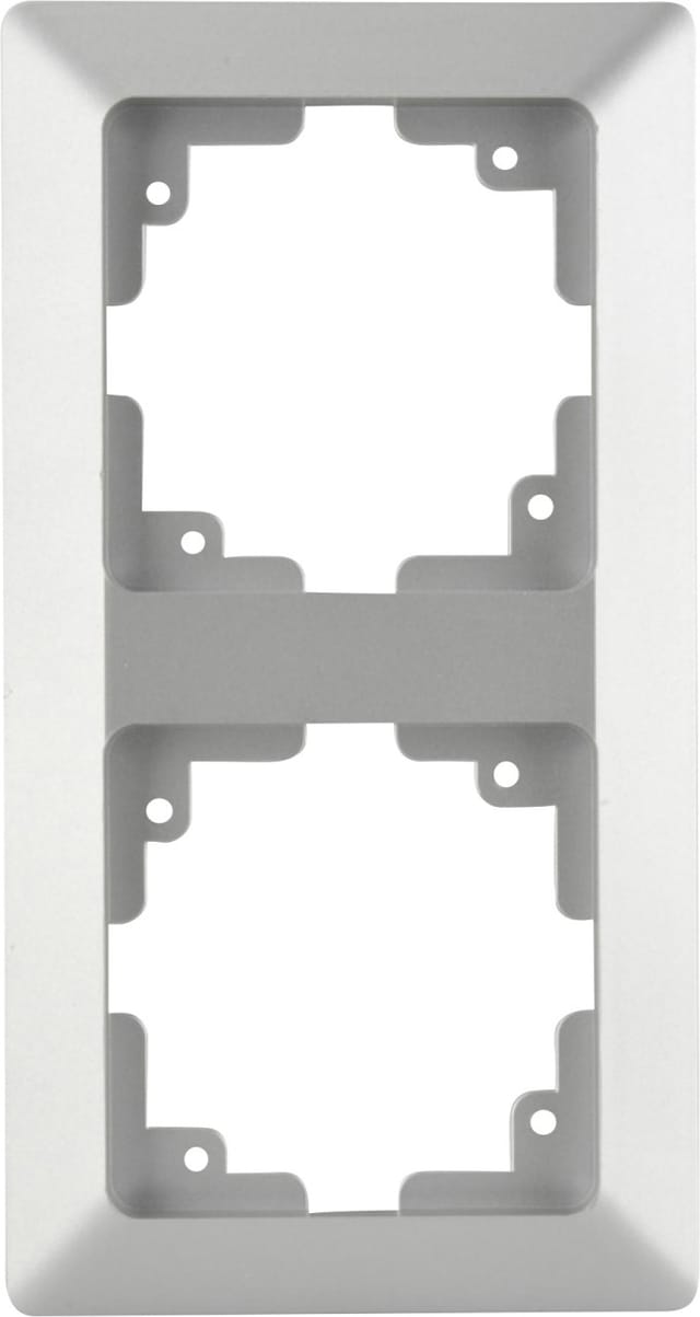 Abdeckrahmen LeMans 2-fach Serie 603 silber Rahmen Blende - Unitec