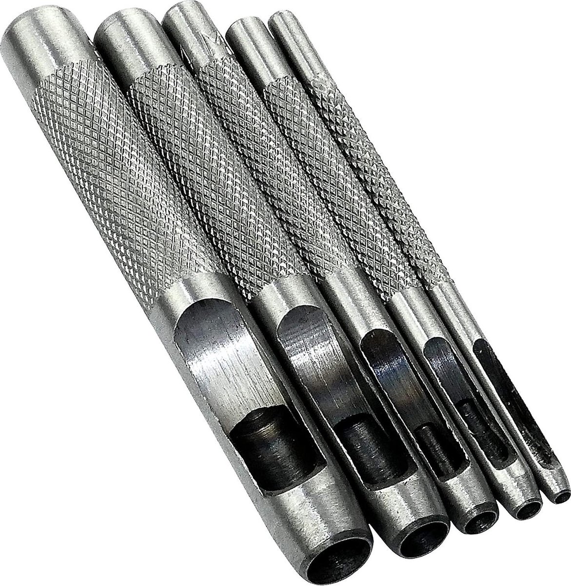 Teile – Gürtellocher – 5 Größen – Lochzange – Lederbearbeitungswerkzeug – Ösenzange – Silber – 2/3/4/6/8 Mm