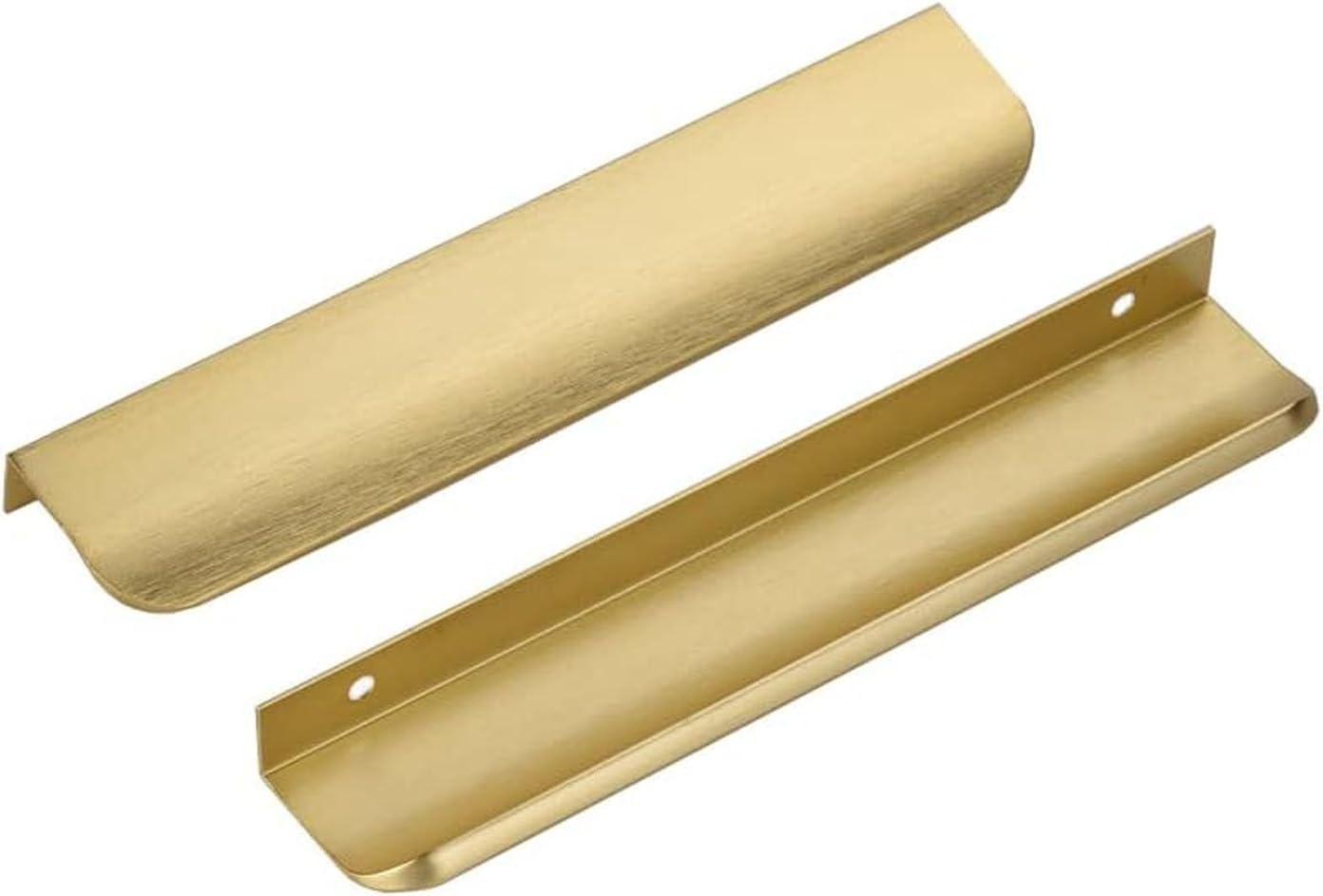 10er-pack Verdeckte Schranktür- Und Schubladengriffe Aus Aluminiumlegierung, Goldfarben, 200 Mm Gesamtlänge