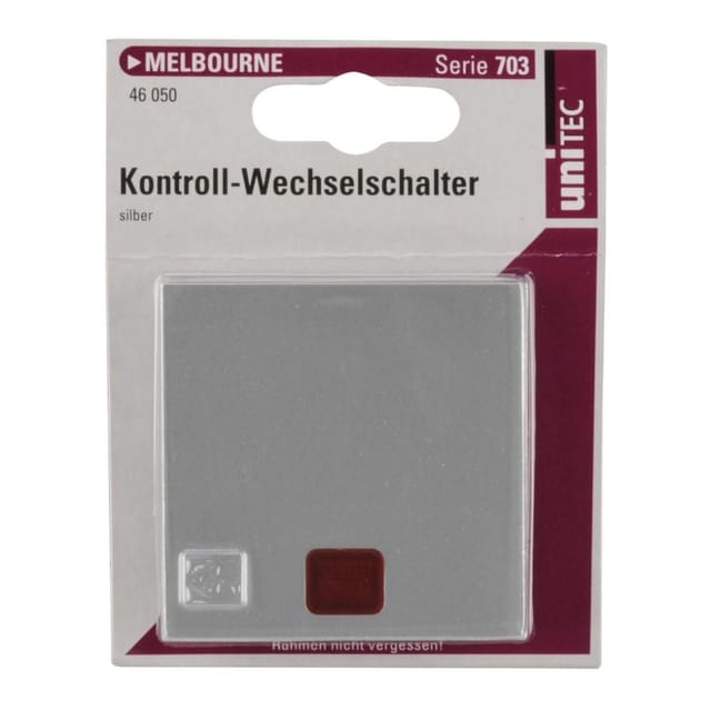 Kontroll-Wechselschalter Melbourne S703 silber Schalter - Unitec