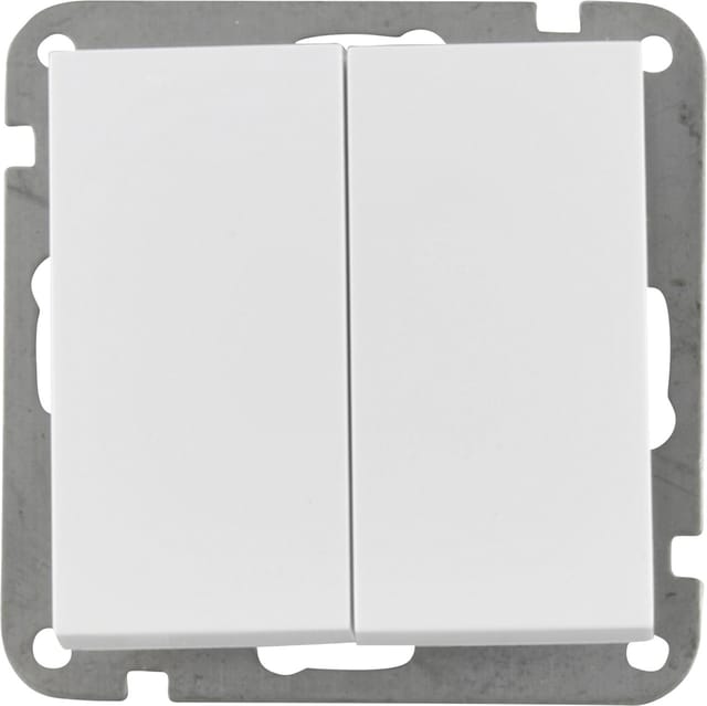 DoppelWechsel-Schalter Melbourne S702 ultraweiß Wechselschalter - Unitec