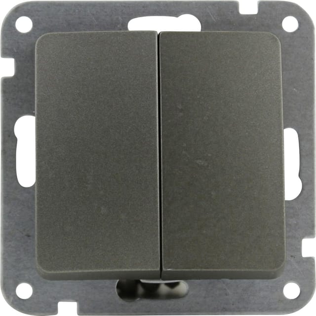 Kreuzschalter Monaco S204 platin Schalter - Unitec