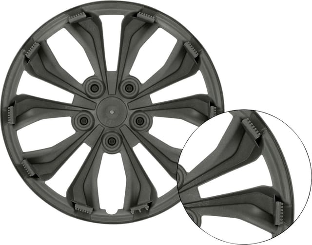 Radzierblende Daytona 14 Zoll schwarz/silber Radkappen Radblende - Unitec