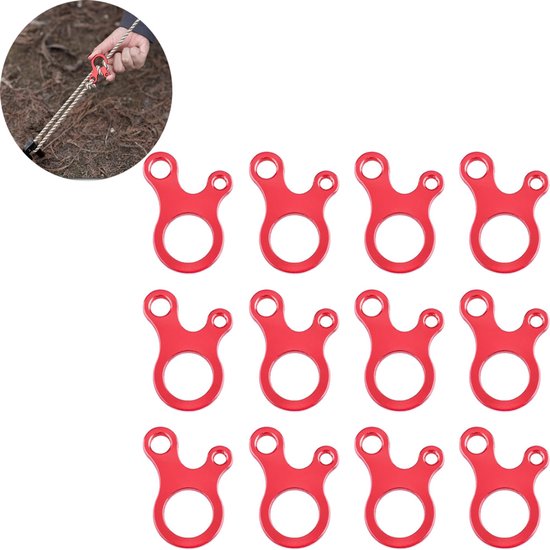 12 Stück, Zeltfederschnalle, Spannfedern Für Markisen, Markisenkordelspanner, Campingzubehör, Outdoor-zubehör, Für Campingzelte, Rot