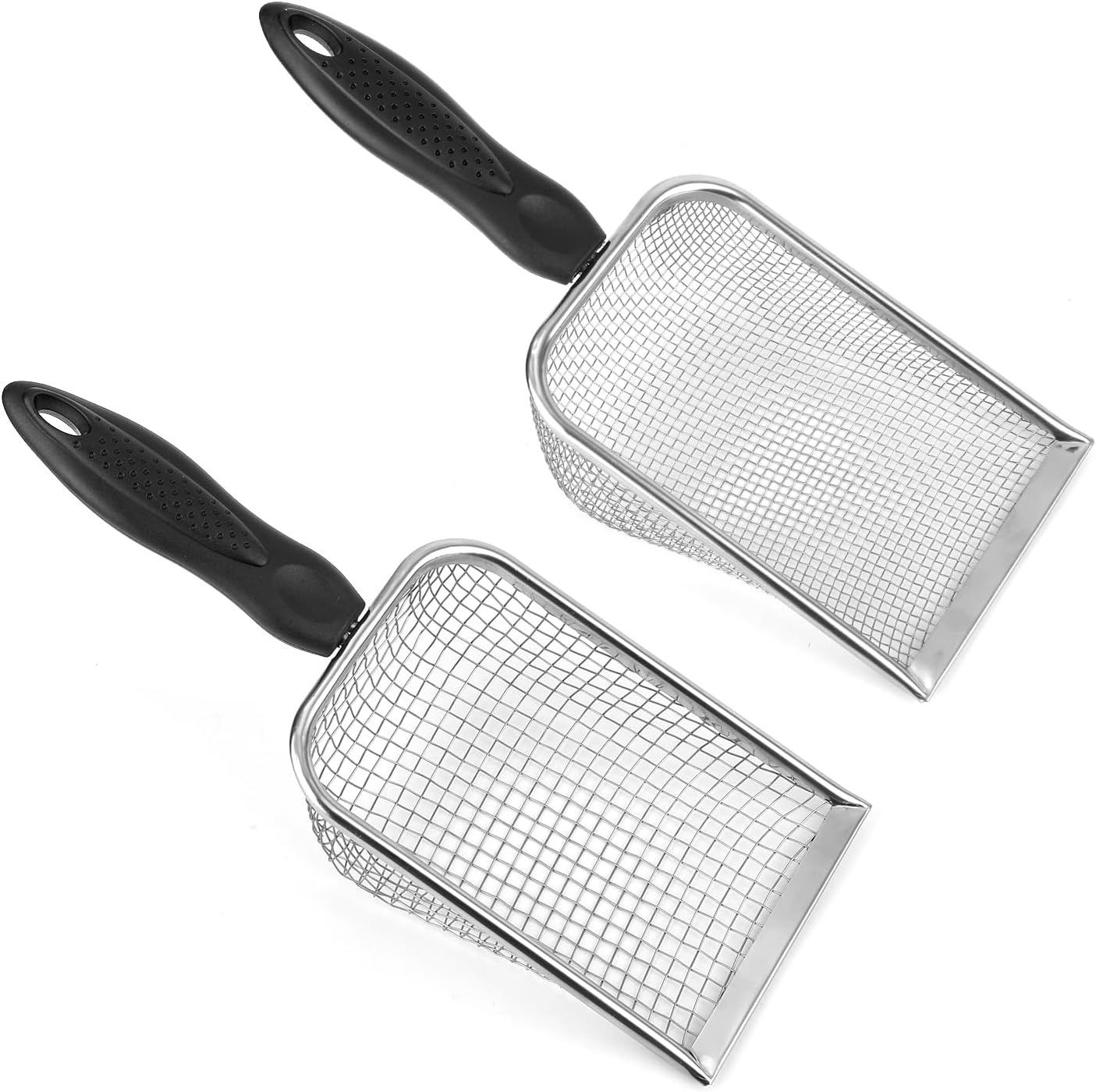 2-teiliges Gartenerdesieb, 5-mm- Und 2,8-mm-gartensand-kompostsiebe, Erd- Und Steinschaufeln, Pflanzwerkzeugzubehör Mit Ergonomischen Griffen