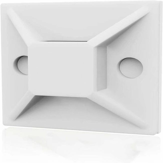 100 Selbstklebende Kabelbinder-befestigungsplatten (25 Mm X 25 Mm)