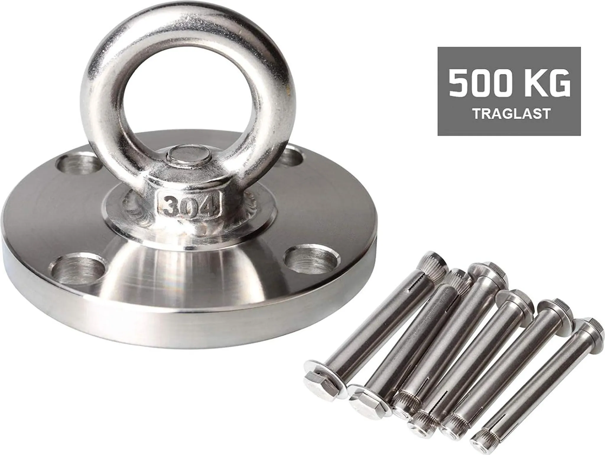 Deckenhaken, Robuste Hängemattenhaken, Tragfähigkeit 500 Kg, Montagehaken Aus Edelstahl 304, Hängestühle, Boxsackhalter Mit Verankerungen.