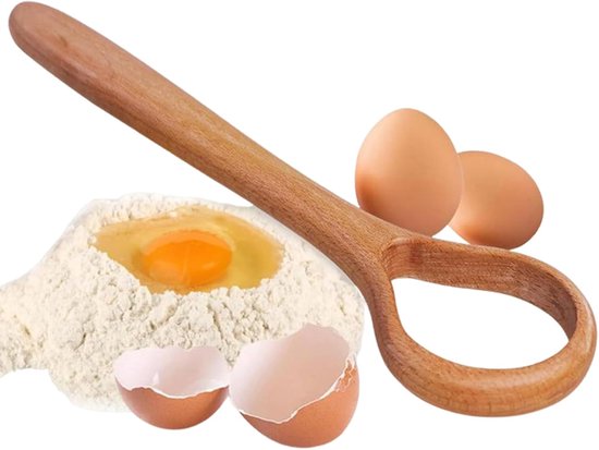 Dänischer Teigrührer Mit Ergonomischem Holzgriff, Manueller Sauerteigrührer Und Brotkneter, Kraftsparender Eierpürierer Und Backwerkzeug