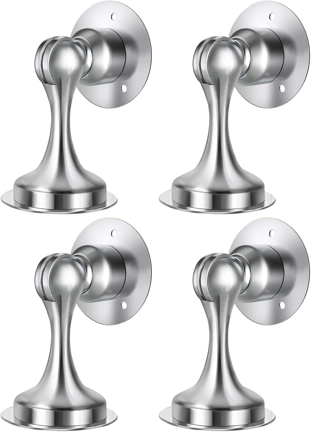 4-teiliges Magnetisches Türstopper-set Aus Edelstahl Mit Magnetverschluss, Inklusive Folie Und Schrauben, Kein Bohren Erforderlich.