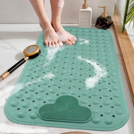 Eine Komfortable Und Sichere Rutschfeste Duschmatte Mit Saugnäpfen Und Abflusslöchern Für Ein Entspannendes Duscherlebnis – 70 X 40 Cm (grün)