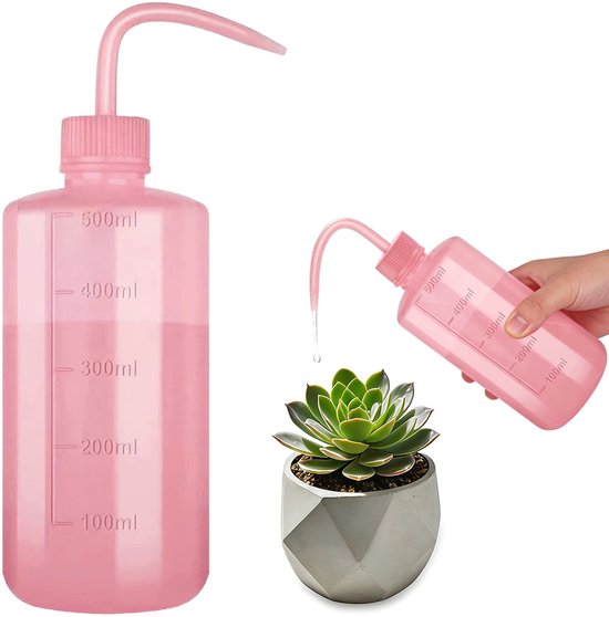 500-ml-gießkanne – Quetschflasche Aus Kunststoff – Für Bonsai Und Kleine Topfpflanzen – Reinigungsflasche Mit Gebogenem Ausguss Für Wimpernverlängerungen – 21 X 7 Cm