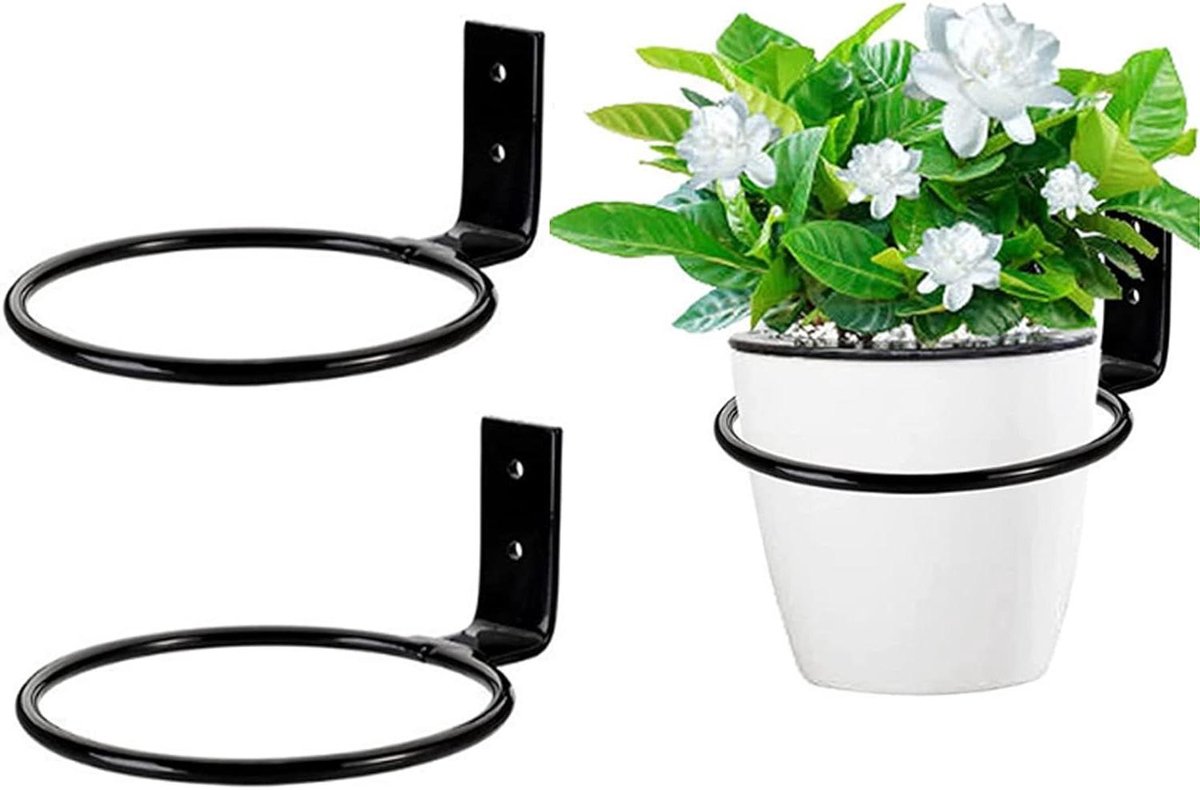 Wandmontierte Blumentöpfe – Blumentopfringe Aus Metall – Geeignet Für Alle Arten Von Blumentöpfen – Dekoration Für Balkon Und Flur – Dreiteiliges Set