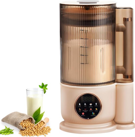 Automatischer Gemüse-/nussmilchbereiter, 1500 Ml Smoothie-/entsafter Mit Selbstreinigungsfunktion, 8-in-1 Multifunktionaler Gemüsemilchbereiter Mit 12 Klingen