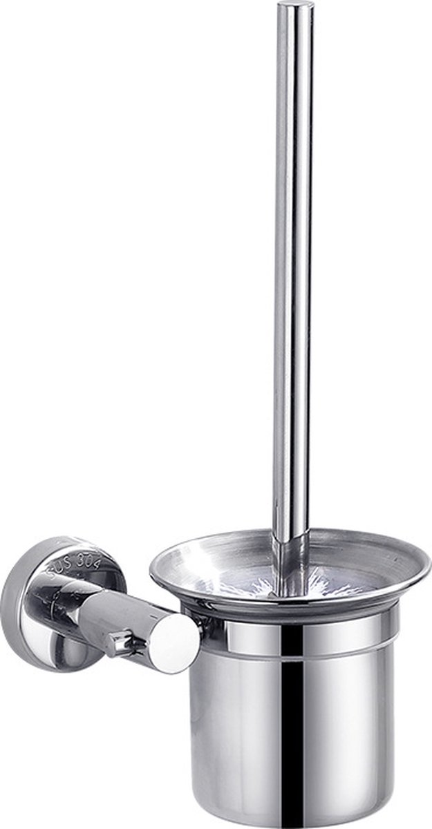Wc-bürste – Freistehend Und Zur Wandmontage – 2er-set – Wc-bürste Mit Halterung – Freistehend – Edelstahl – 32 X 12 X 8 Cm