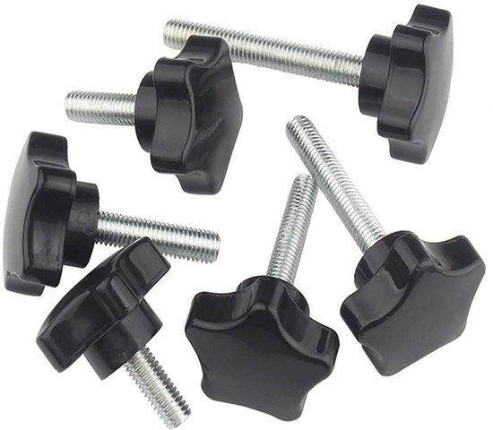 Sternförmige Knaufschrauben, Torx-rippenschrauben, Handschrauben, Griffschrauben, M10×20 Mm, 6 Stück