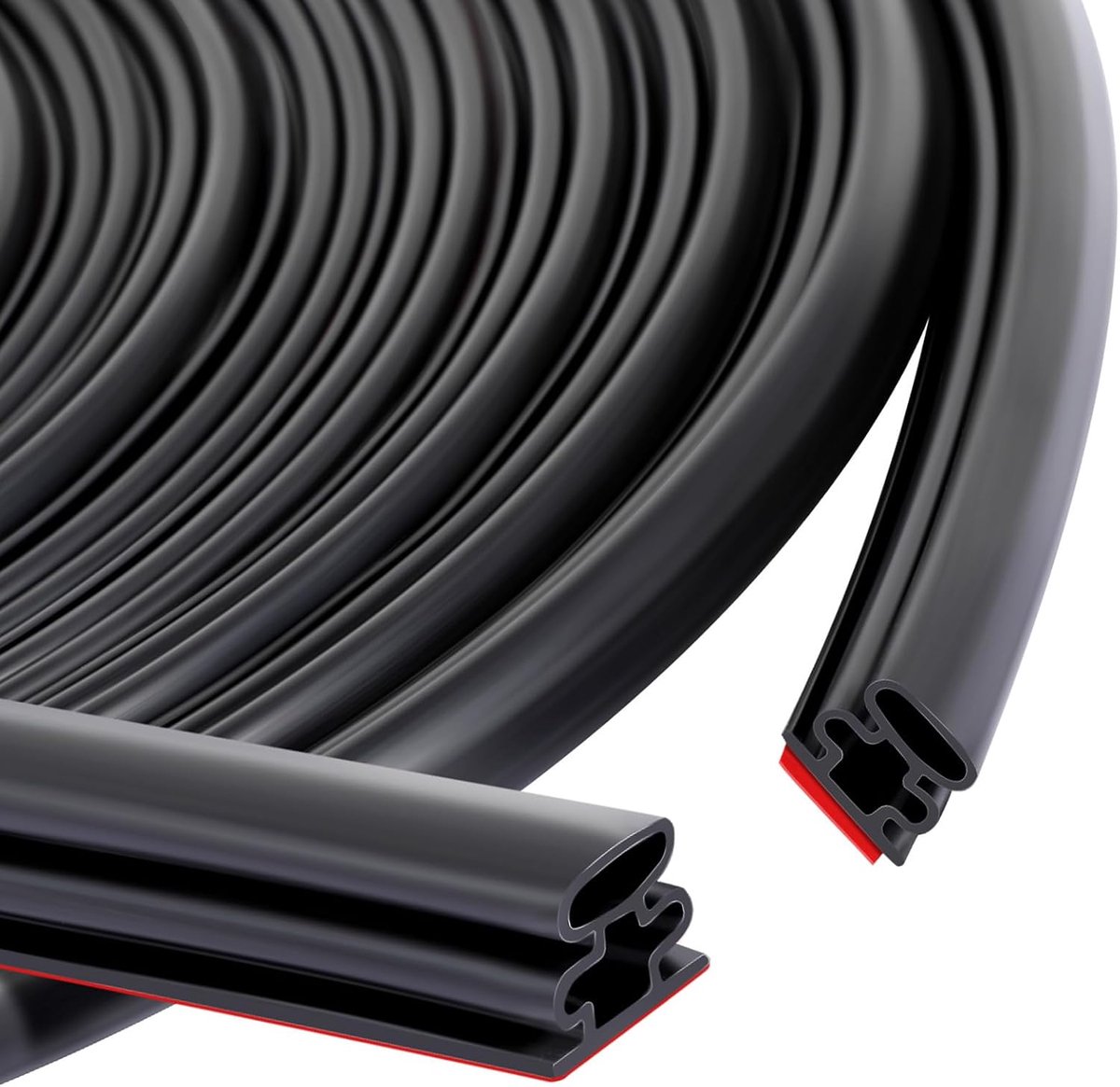 Selbstklebendes Dichtungsband, Schwarz – 6 Meter – 10 X 10 Mm – Zugluftdichtung – Türen Und Fenster – Schall- Und Zugluftdämmung Aus Gummi – 6 M