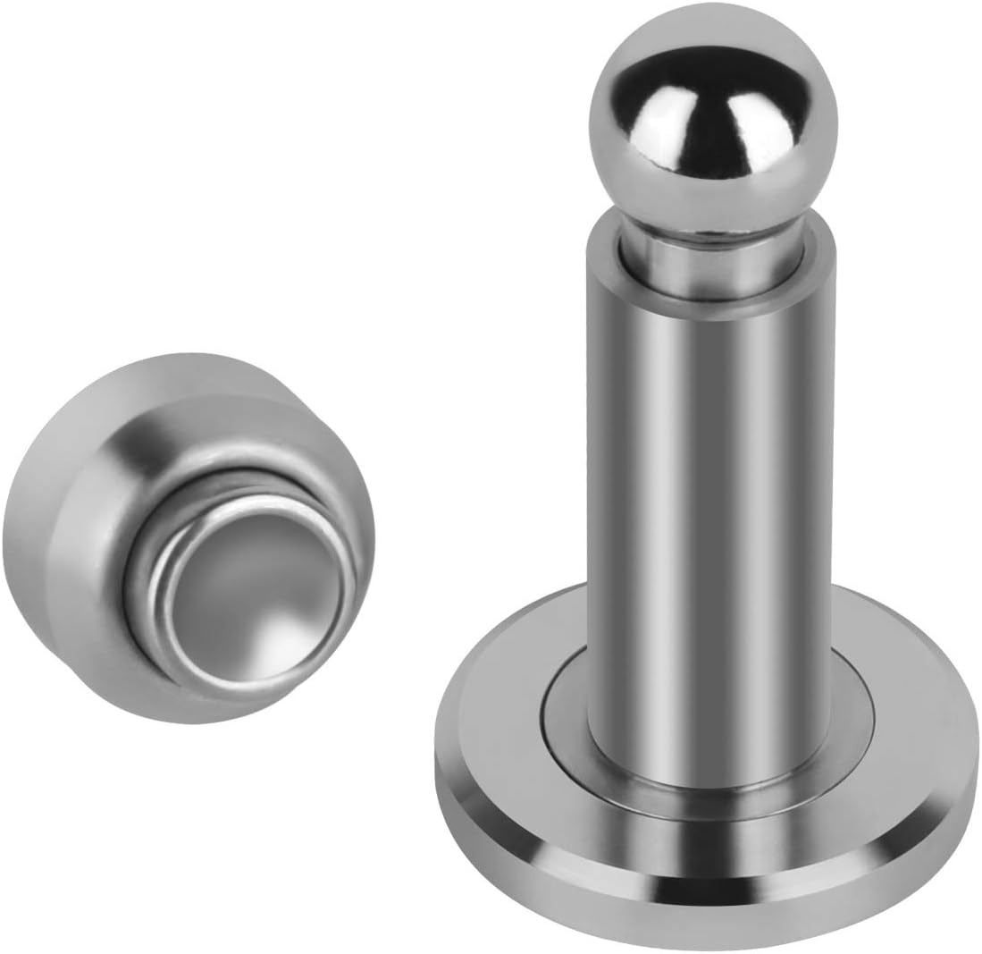 Magnetischer Türstopper, Hochbelastbarer Magnetischer Türstopper, Türstopper Aus Edelstahl 304, Silber